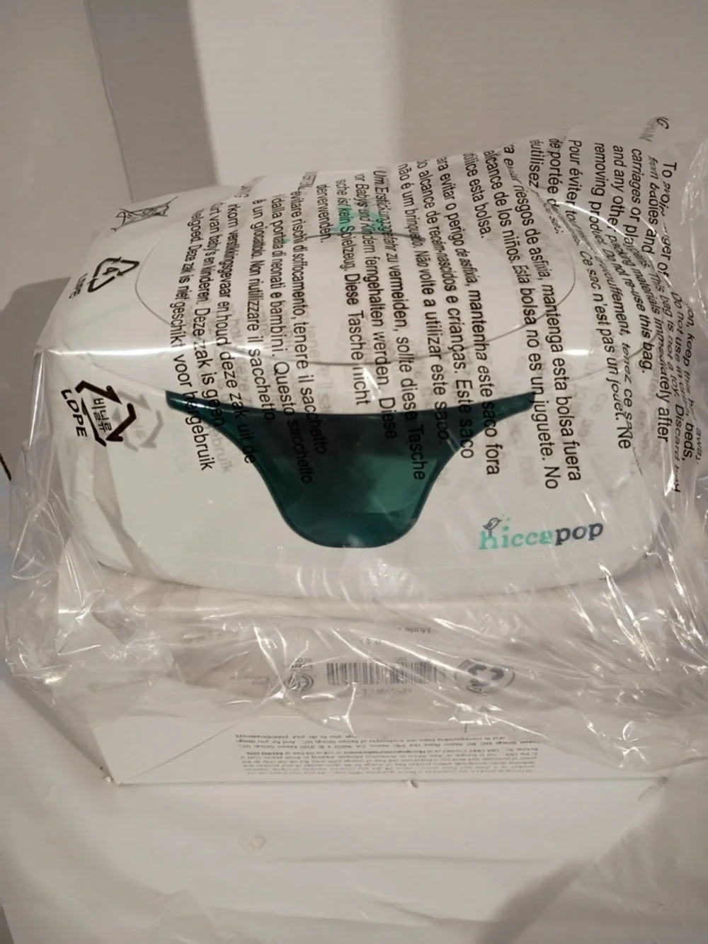 hiccapop Ultra Wipe Warmer in Teal and White